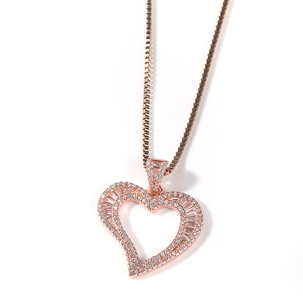 3:rose gold color Send 18inch box chain