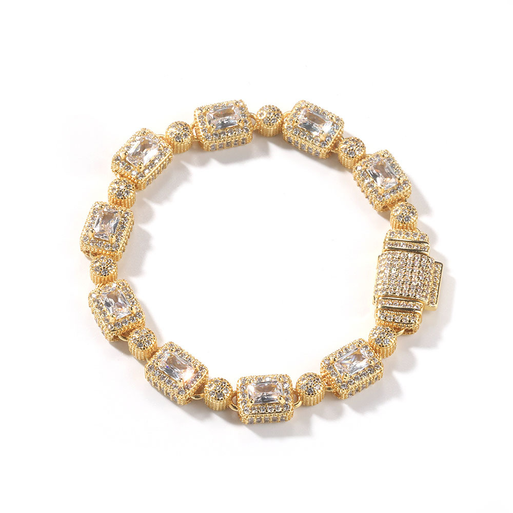 5:Gold white zirconium 8inch