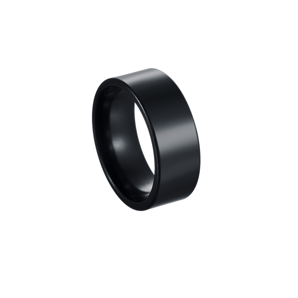 8MM wide black size 6