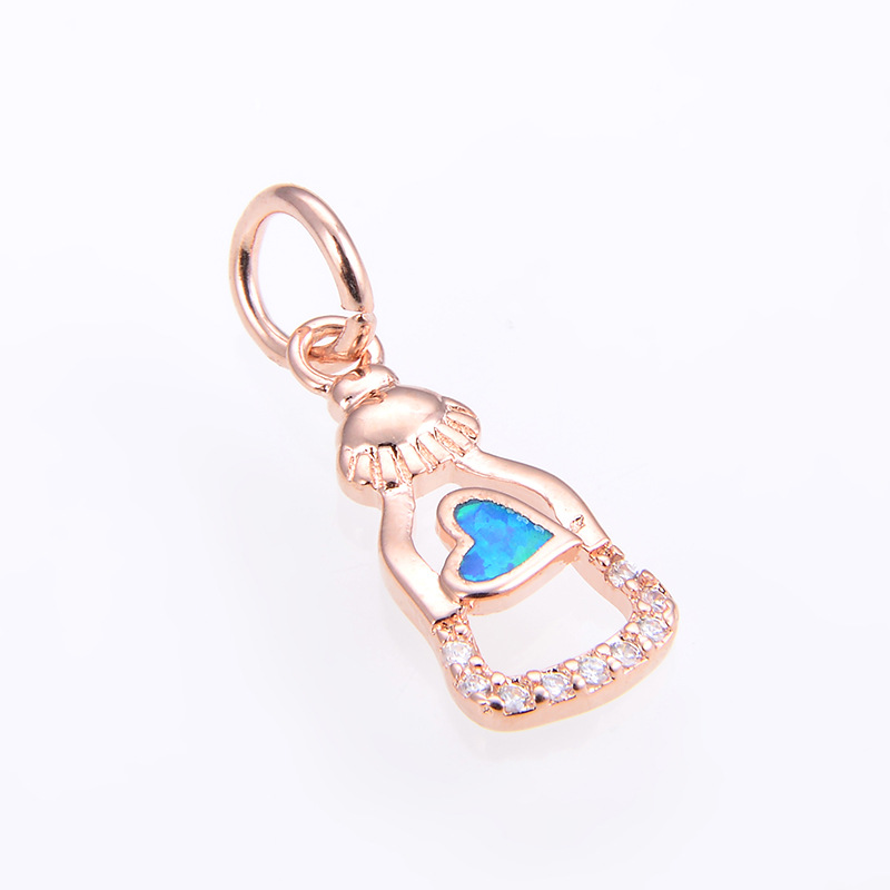 Rose gold blue Opal