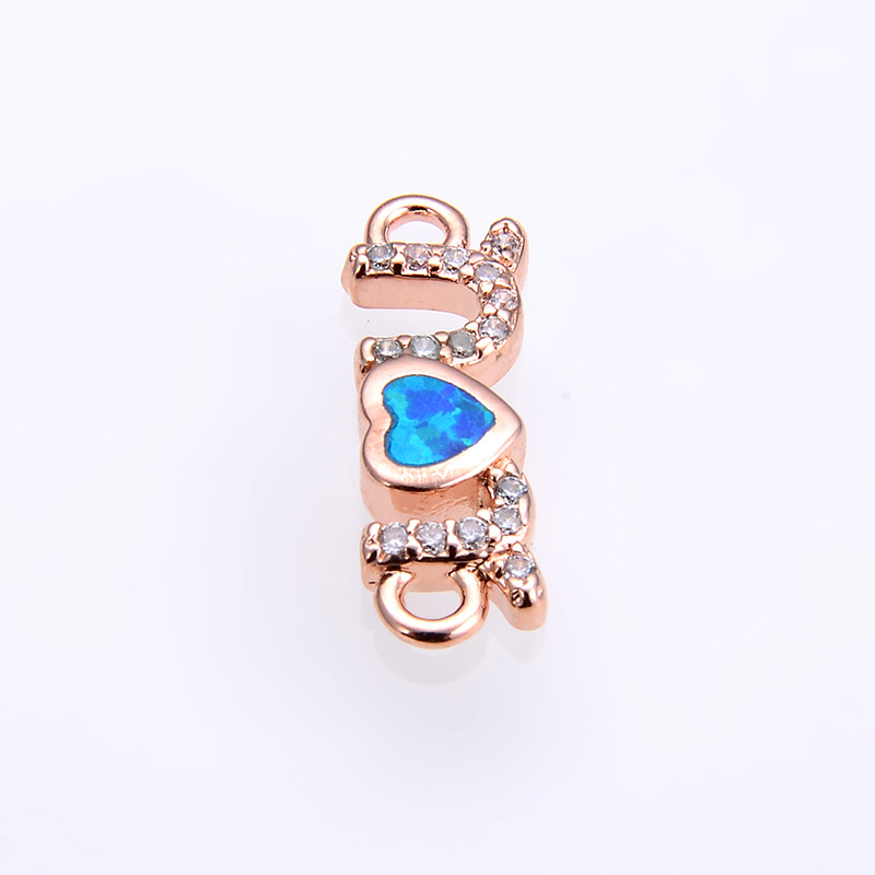 9:Rose gold blue Opal