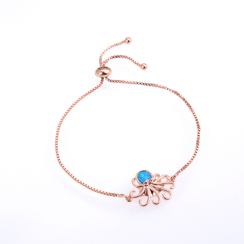 Rose gold blue Opal