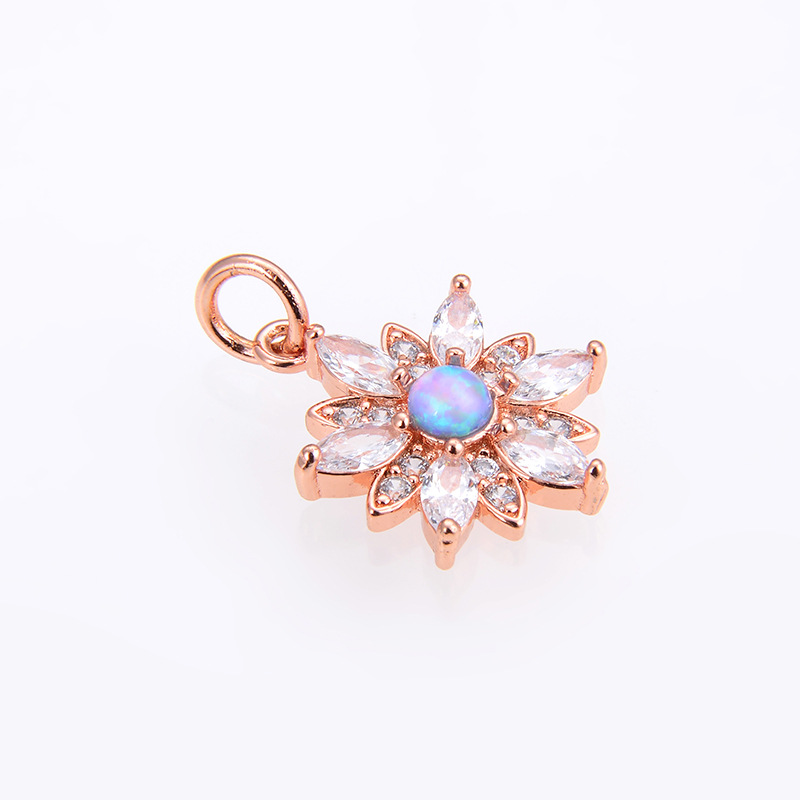 Rose gold blue Opal