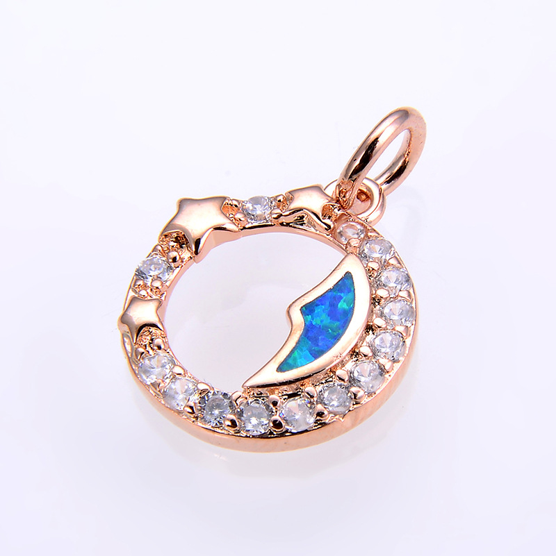 Rose gold blue Opal