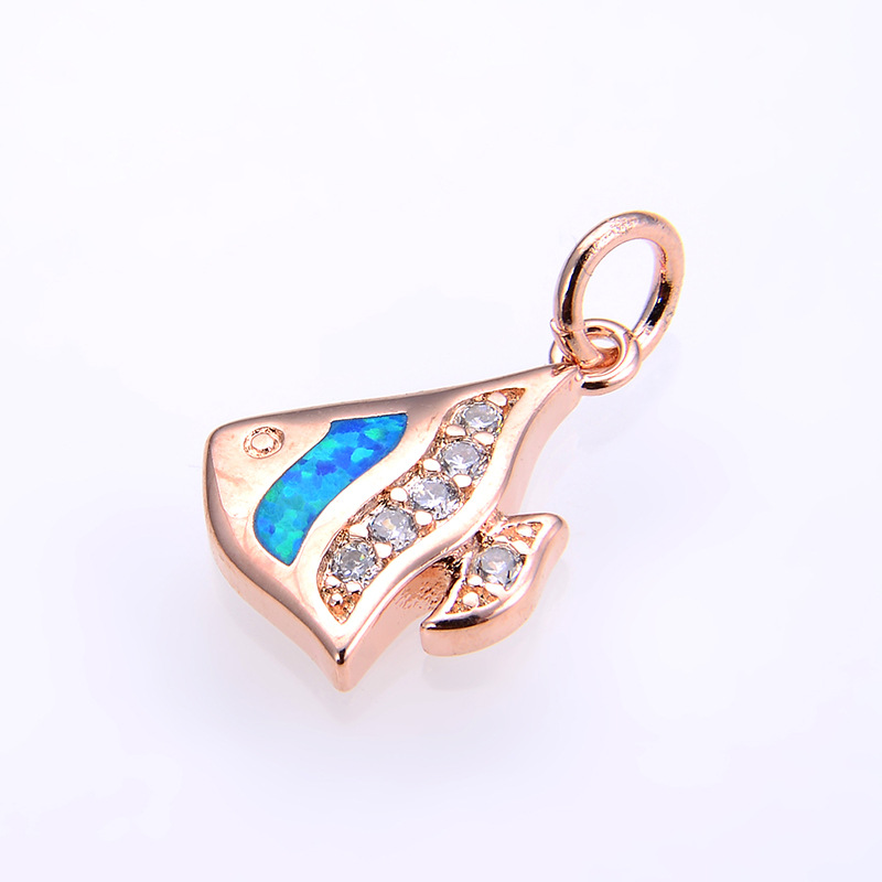 9:Rose gold blue Opal