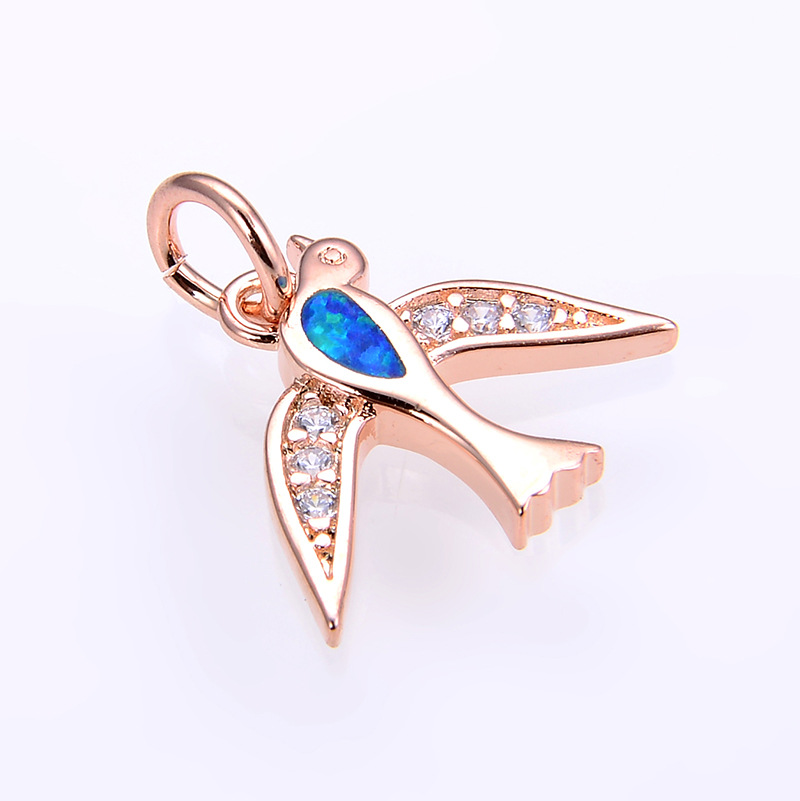 9:Rose gold blue Opal