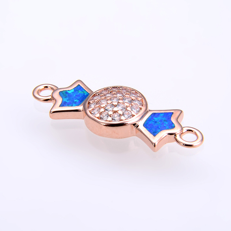 9:Rose gold blue Opal