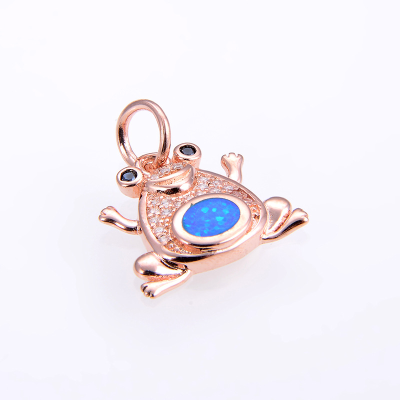 Rose gold blue Opal