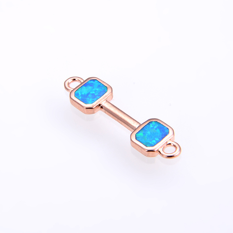 9:Rose gold blue Opal