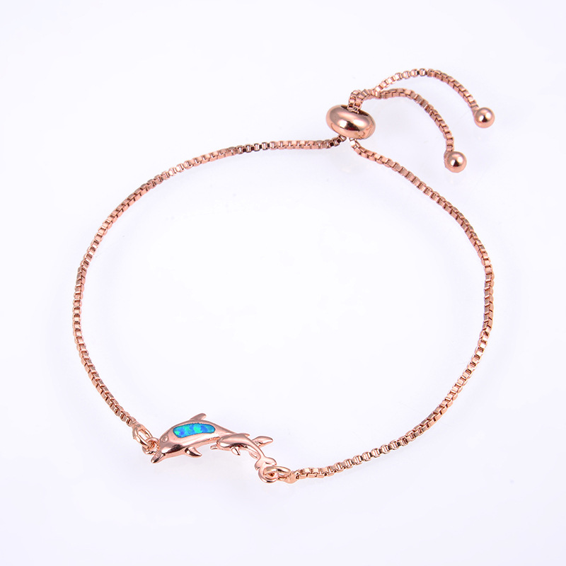 Rose gold blue Opal