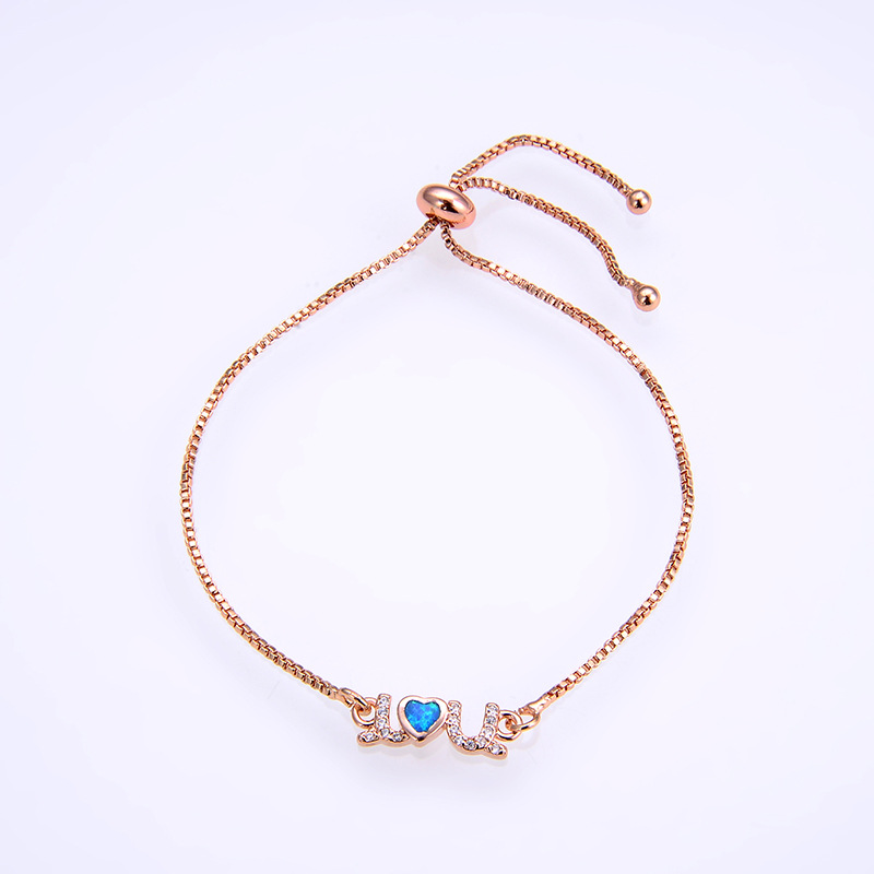 9:Rose gold blue Opal