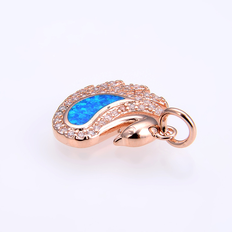 9:Rose gold blue Opal