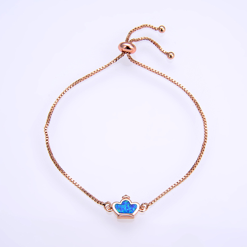 Rose gold blue Opal