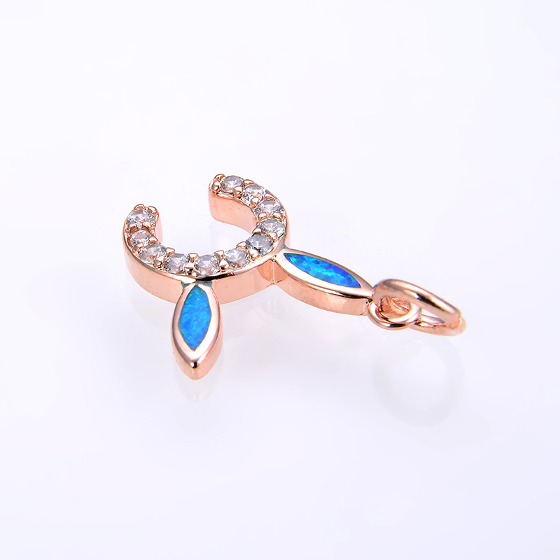 9:Rose gold blue Opal