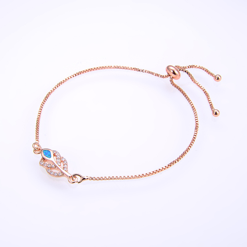 Rose gold blue Opal