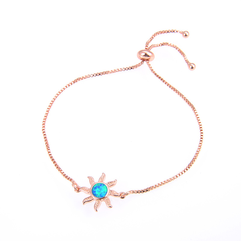 Rose gold blue starfish Opal