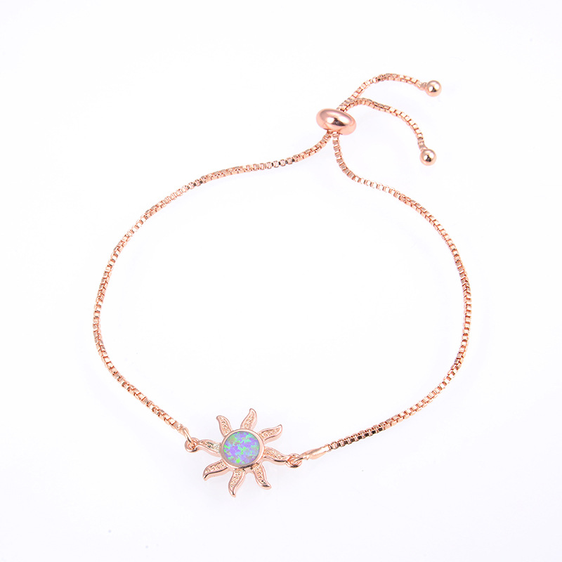 Rose gold white starfish Opal