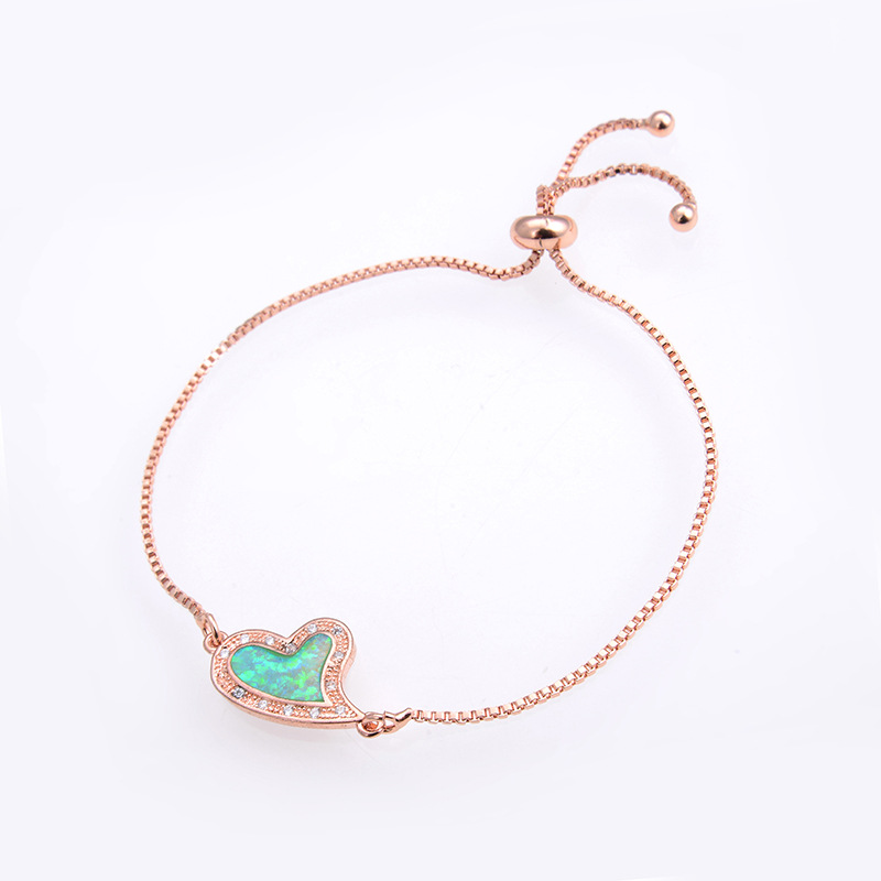 Rose gold green heart Aussie