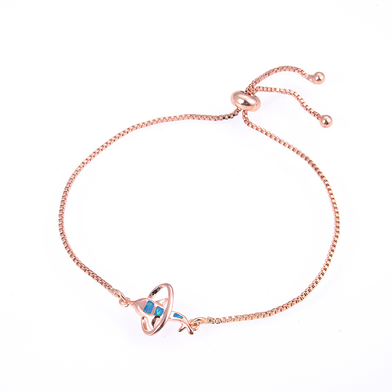 Rose gold blue dolphin collar Aussie