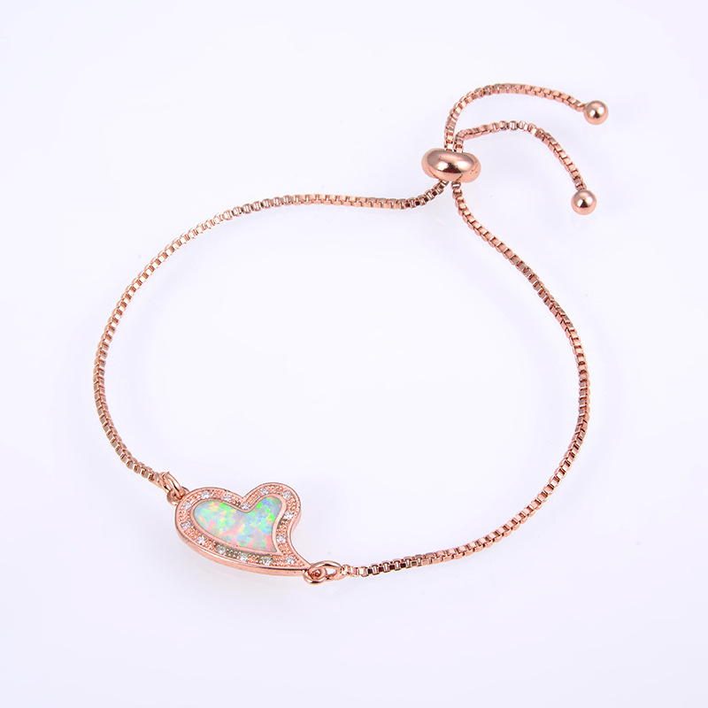 Rose gold white Peach heart Aussie