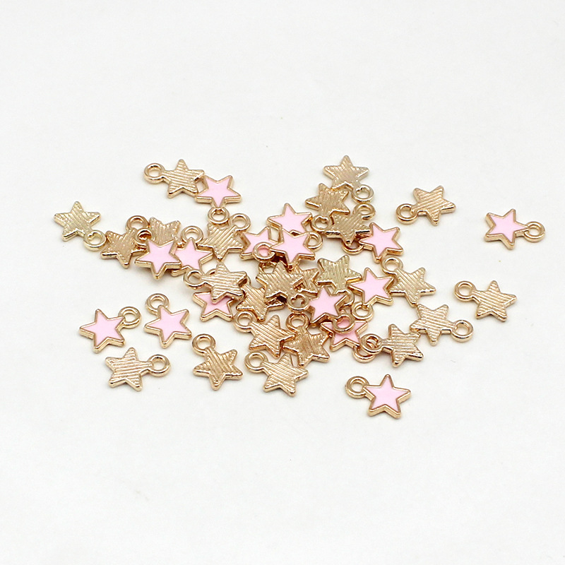 1:1# Light pink star 8.5x6.5mm