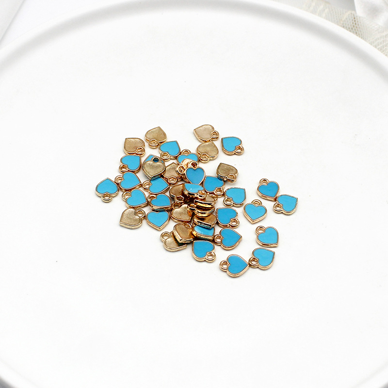 10# Blue heart 8x6.5mm