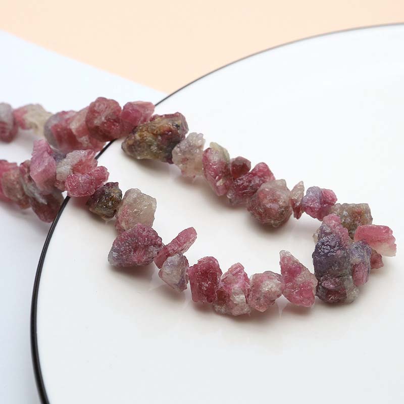 4:4 # 12-16x5-9mm large Tourmaline Ore, about 60 beads/strand