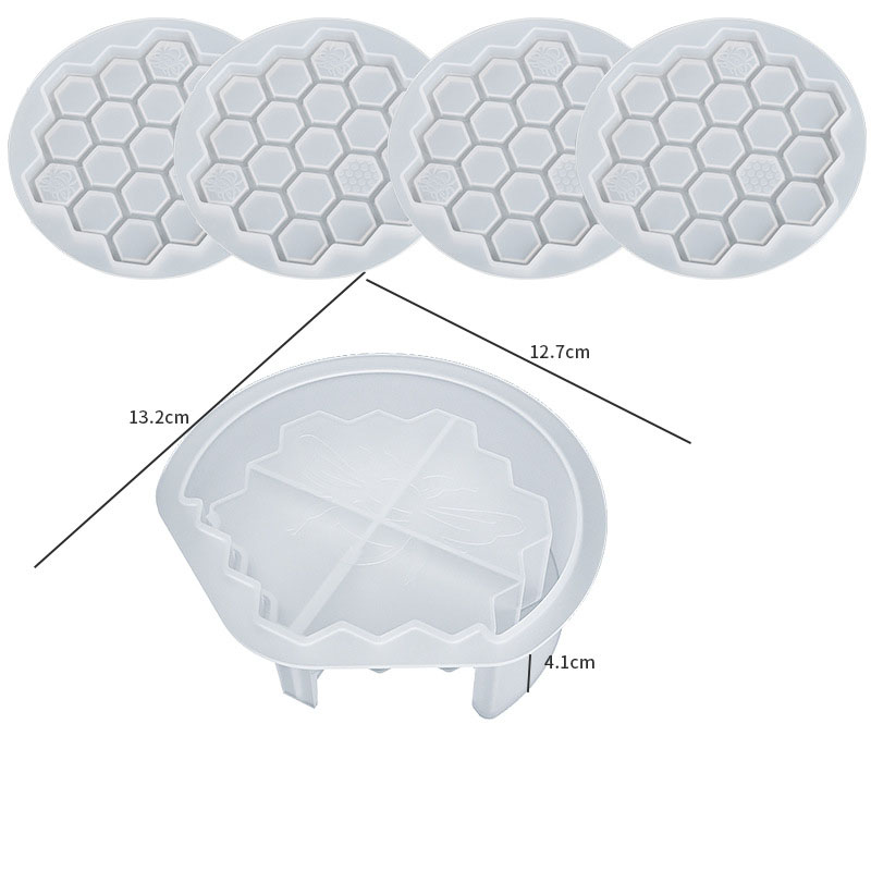 Honeycomb container with coaster