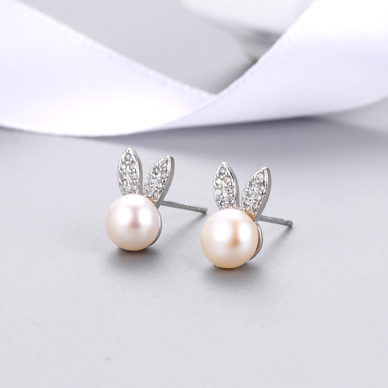 1:Platinum Color Earring Stud Component Without Pearl