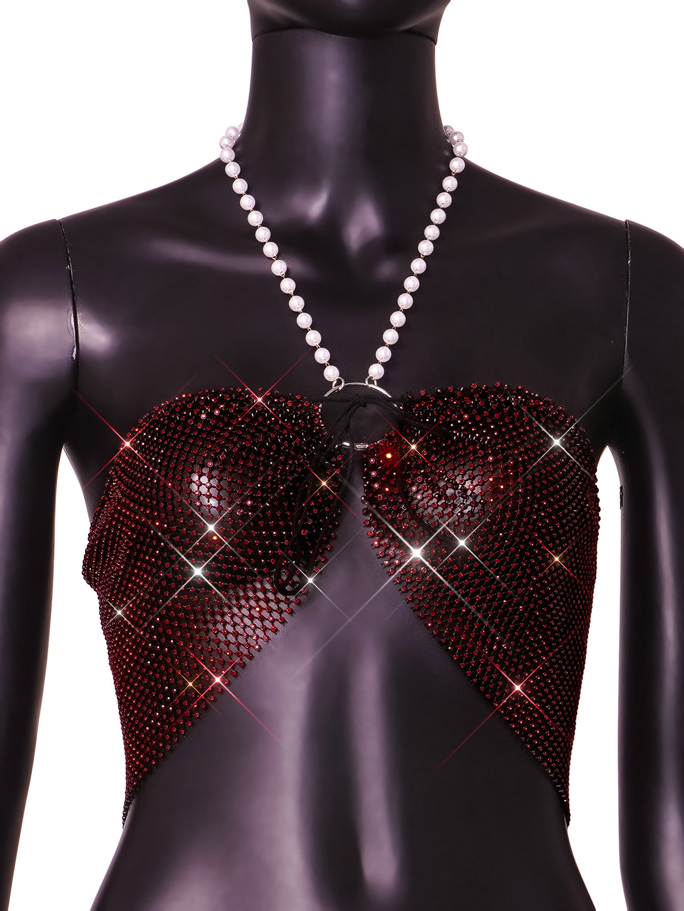 Black bottom red diamond