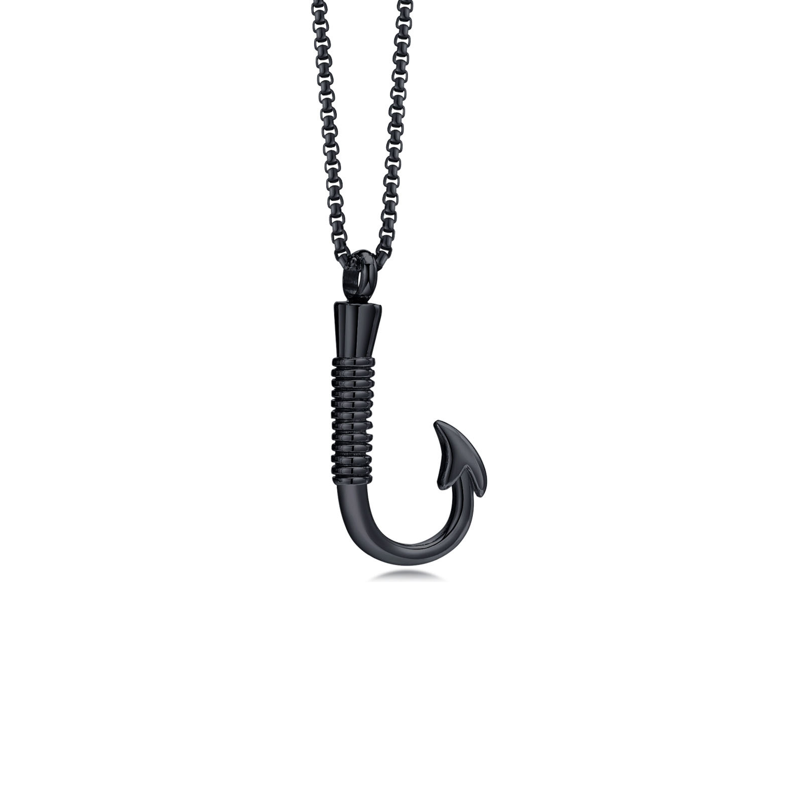 Black pendant with chain