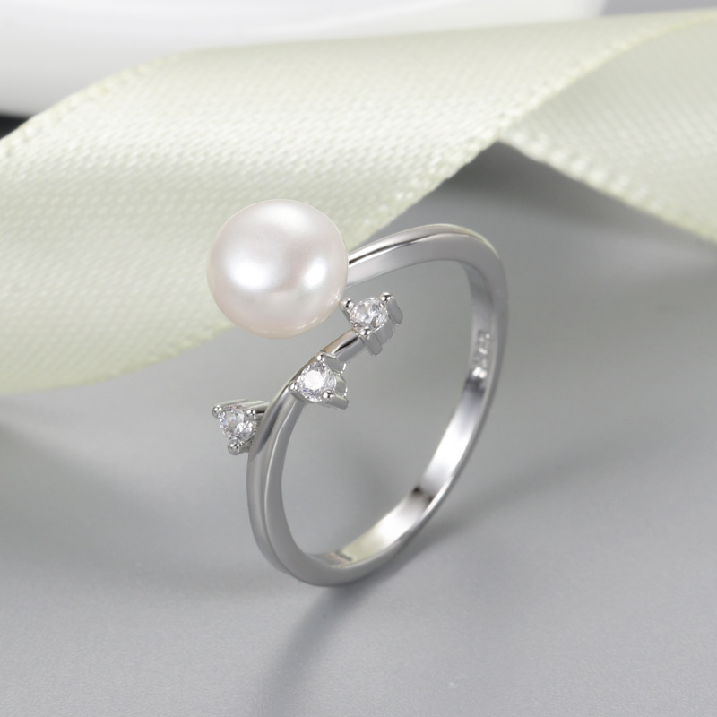 Platinum Color Ring Findings Without Pearl