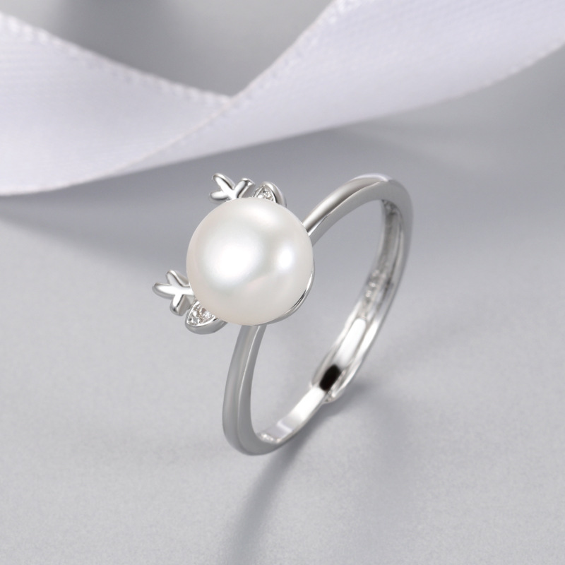 Platinum Color Ring Findings Without Pearl