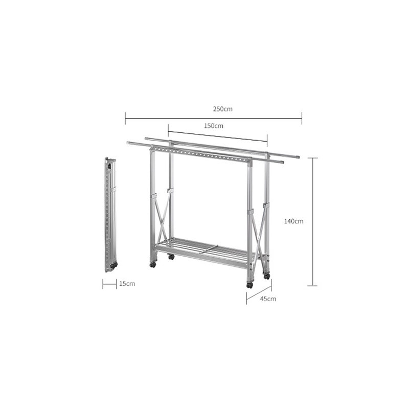 silver 150x45x140cm