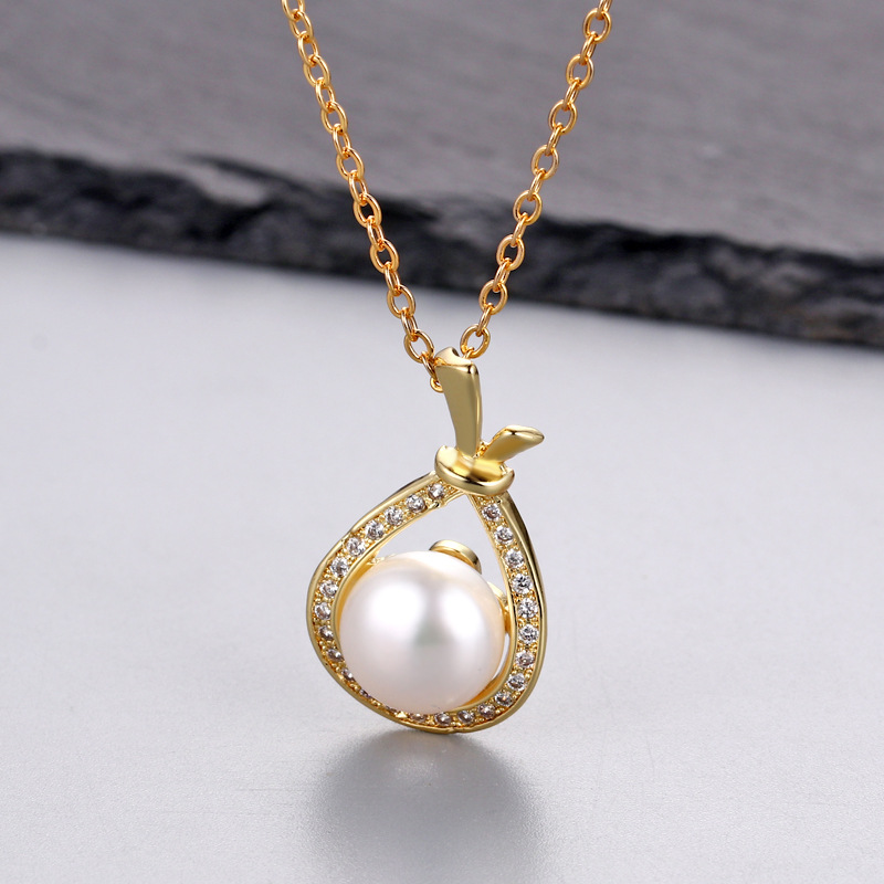 Gold Color Pendant Setting Without Pearl