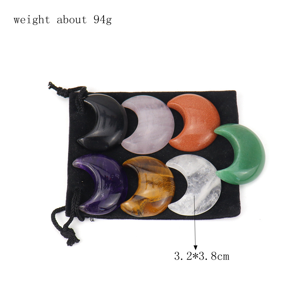 7 color moon stone velvet cloth bag