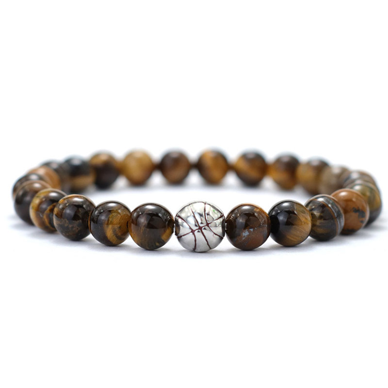 Silver tiger eye stone 6mm