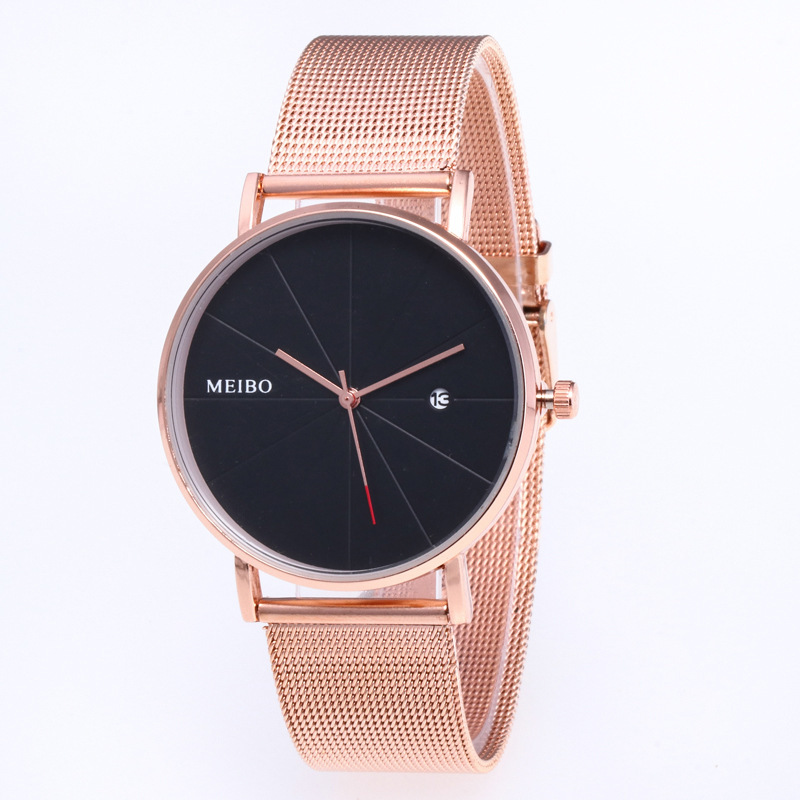 Single calendar rose gold