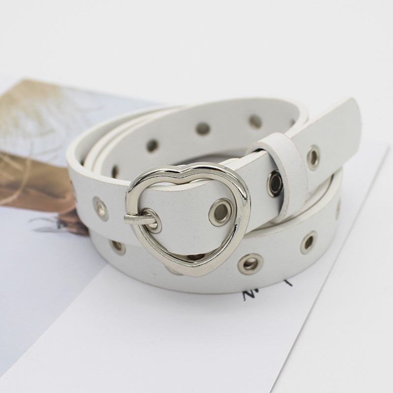 white/silver buckles