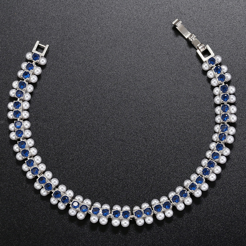 White gold blue diamond