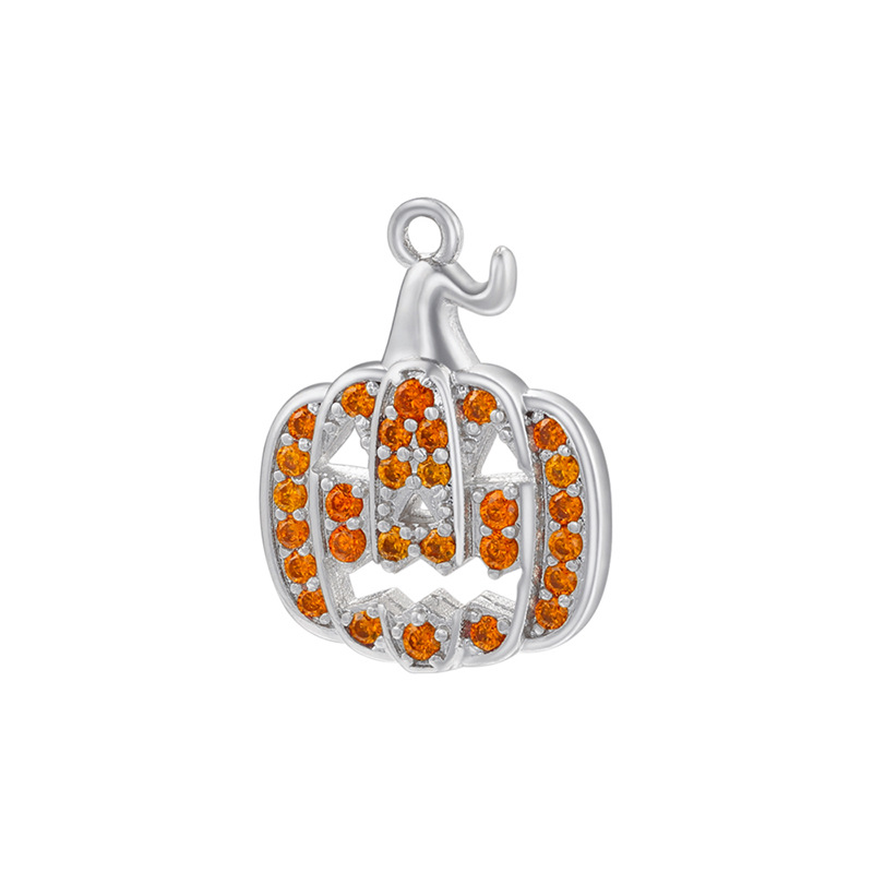 White gold pumpkin 18x14mm