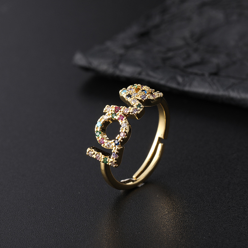 gold plated with colorful CZ