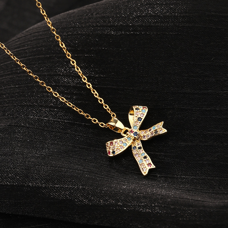 gold plated with colorful CZ