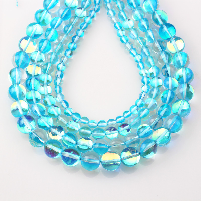 skyblue 8mm - about 48 beads