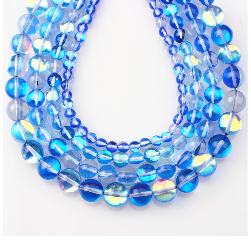 blue 10mm - about 38 beads