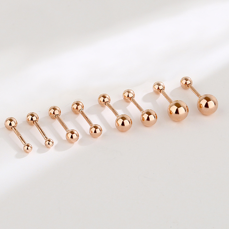 9:rose gold color 4mm