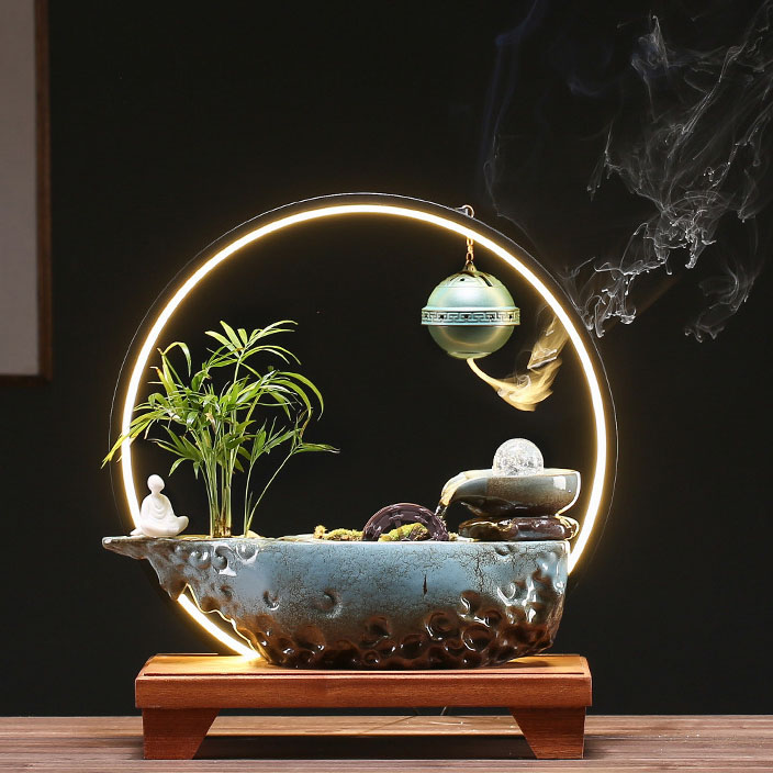 Ask lamp circle incense-sky blue 40*20*43cm