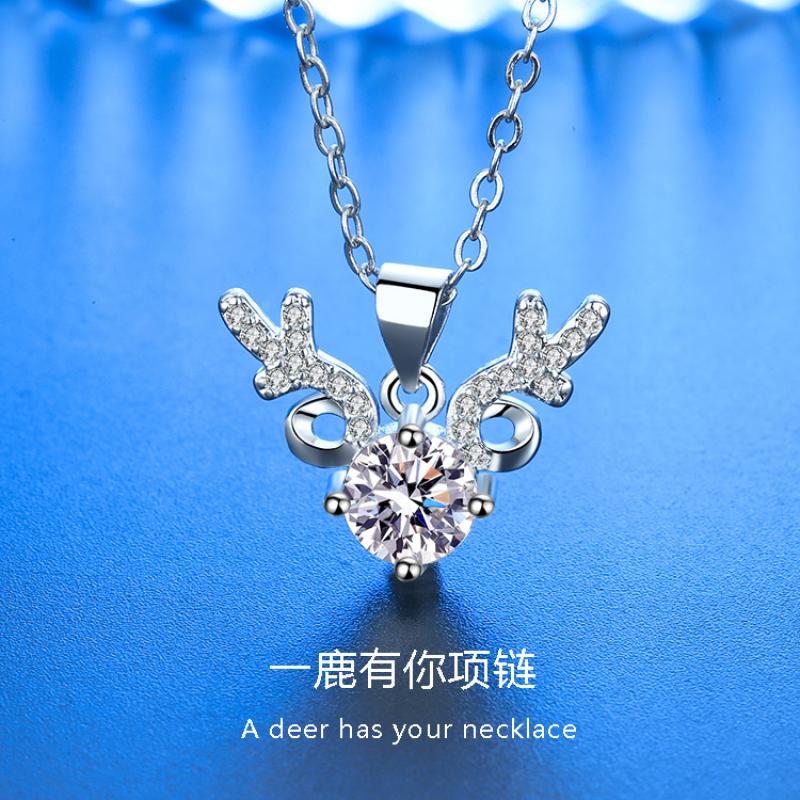 Single pendant white rhinestone