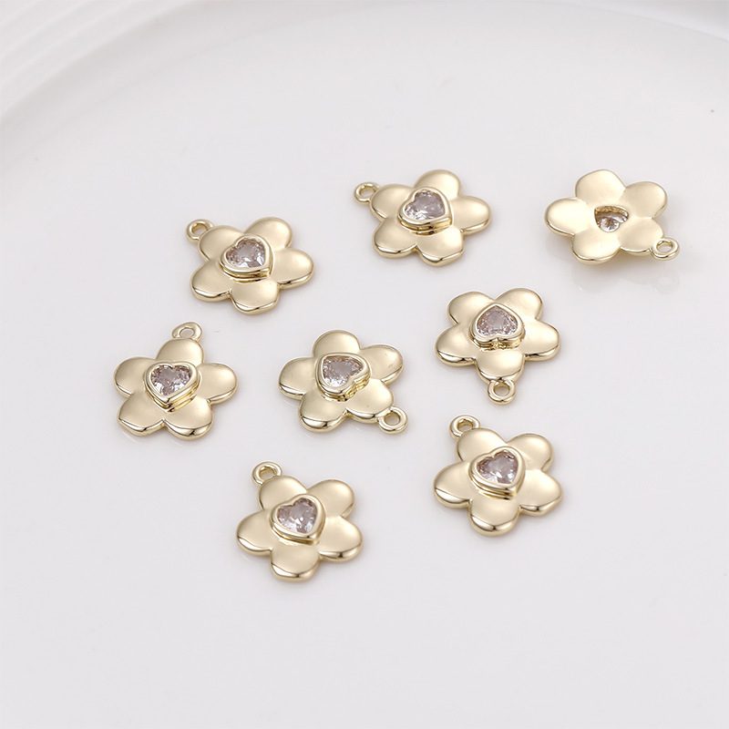 Golden white zirconium flowers