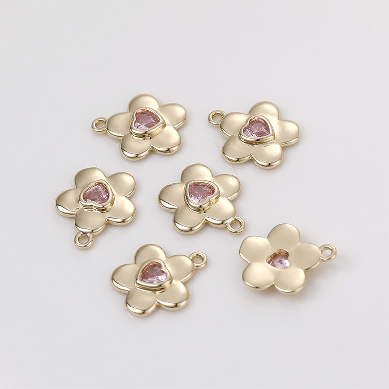 Gold powder zirconium flowers